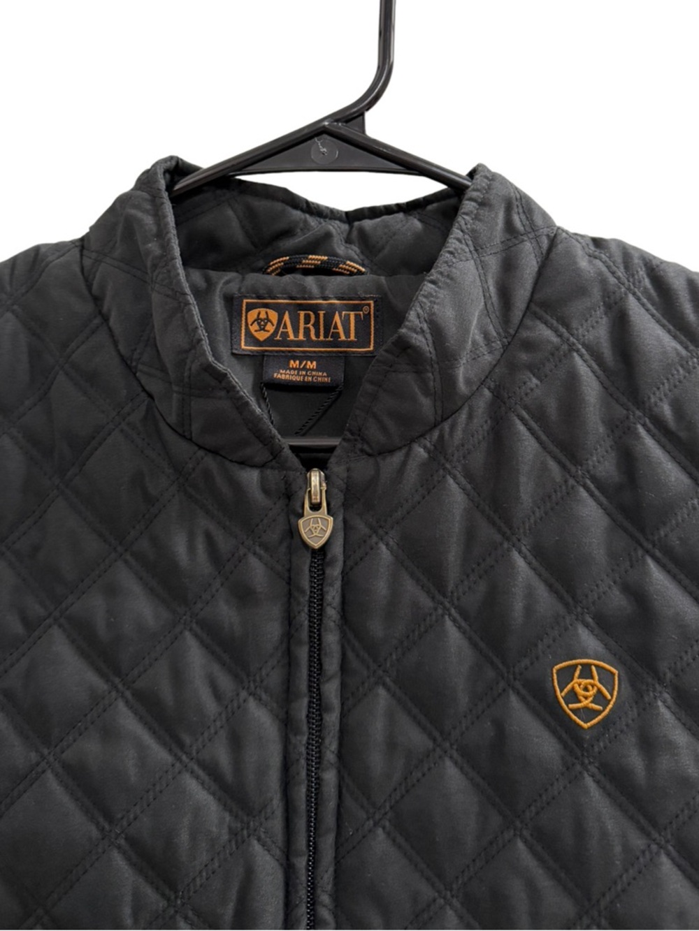 Ariat Quilted Zip Front Vest Black Size Medium - Picture 4 of 9